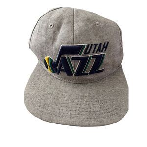 Zephyr Men's Gray Adjustable Snapback Utah Jazz Basketball Trucker Cap OSFA